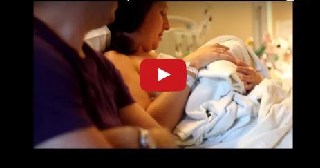 couple with baby hypnobirthing